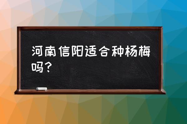 杨梅树苗在河南省能种活吗 河南信阳适合种杨梅吗？