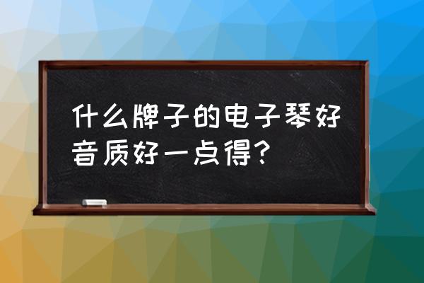 学电子琴要学什么牌子好 什么牌子的电子琴好音质好一点得？