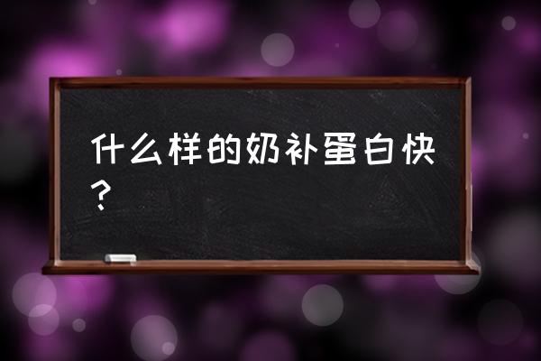 什么牛奶补充蛋白质 什么样的奶补蛋白快？