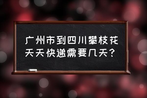 广去攀枝花要经过哪些地方 广州市到四川攀枝花天天快递需要几天？