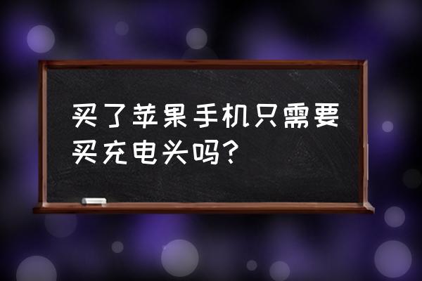 苹果手机要不要苹果充电器 买了苹果手机只需要买充电头吗？