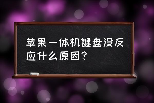 苹果键盘有时不灵怎么回事 苹果一体机键盘没反应什么原因？