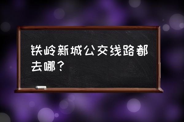 铁岭水木华园站在哪里 铁岭新城公交线路都去哪？