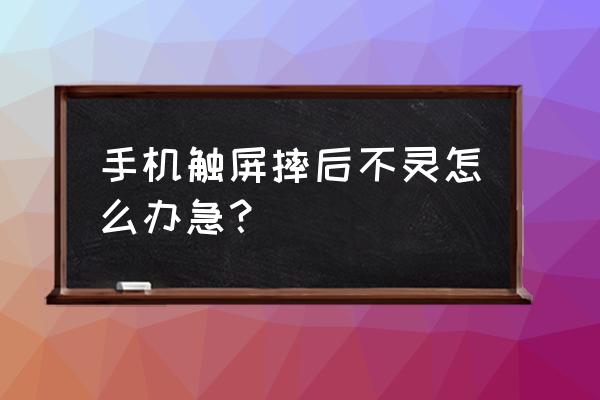 手机摔一下没有声音了怎么办 手机触屏摔后不灵怎么办急？