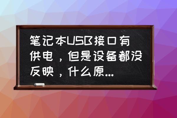 笔记本电脑未检测到电池怎么解决 笔记本USB接口有供电，但是设备都没反映，什么原因，解决方法？