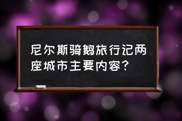 骑鹅旅行记的主要内容30字以内 尼尔斯骑鹅旅行记两座城市主要内容？