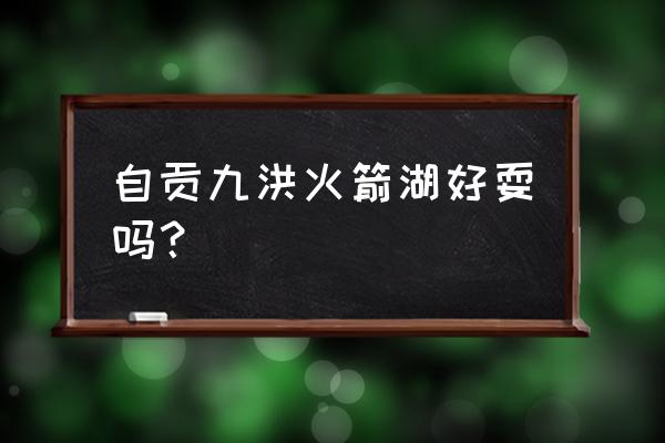 自贡好玩的景区有哪些 自贡九洪火箭湖好耍吗？