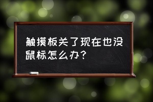 怎么用触控板代替鼠标 触摸板关了现在也没鼠标怎么办？