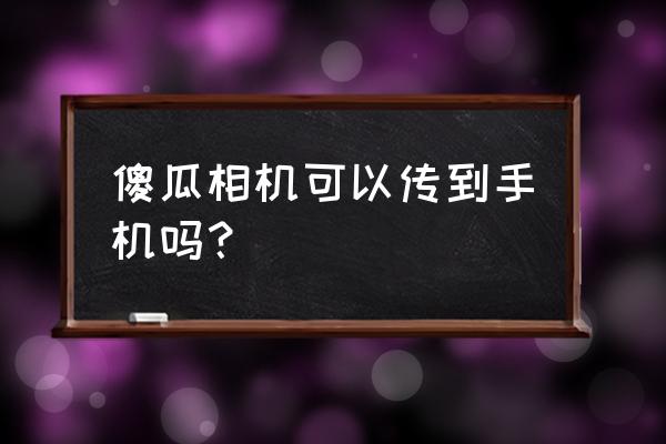 傻瓜相机怎么样才能知道拍了照片 傻瓜相机可以传到手机吗？