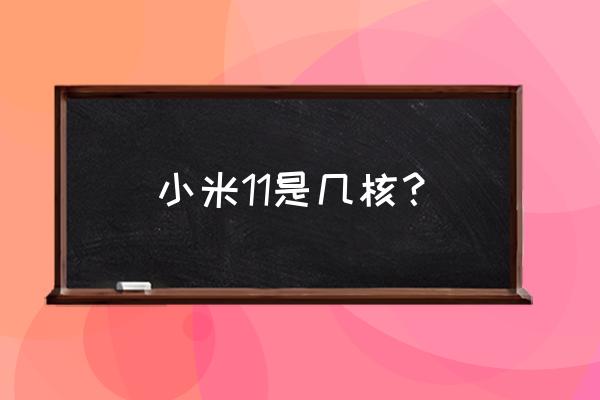 win11如何查笔记本电脑是几核的 小米11是几核？