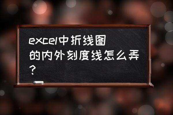 excel作图怎么让折线图的点在中间 excel中折线图的内外刻度线怎么弄？