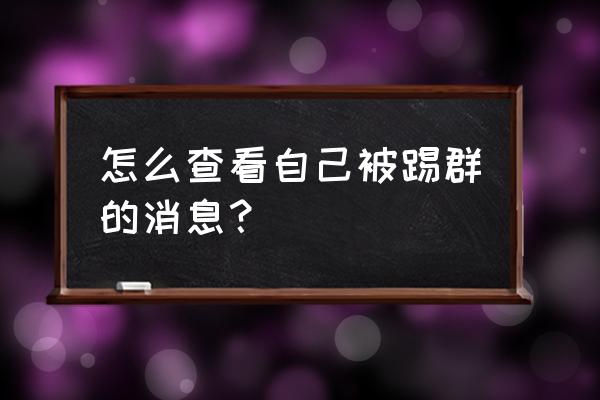 qq怎么看群标签谁加的 怎么查看自己被踢群的消息？