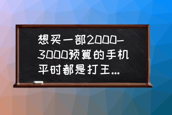 安卓2000左右性价比高的游戏手机 想买一部2000-3000预算的手机平时都是打王者荣耀求推荐？