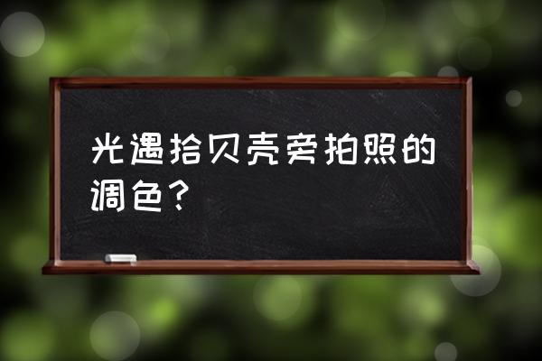 vsco人像高级感调色教程 光遇拾贝壳旁拍照的调色？