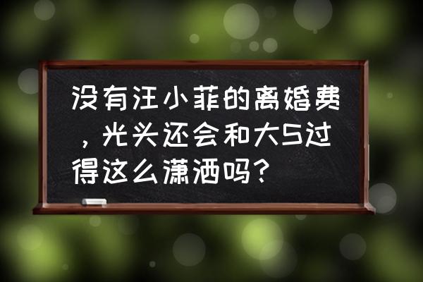 马尾岛出海价钱表最新 没有汪小菲的离婚费，光头还会和大S过得这么潇洒吗？