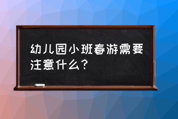 踏青需要的东西 幼儿园小班春游需要注意什么？