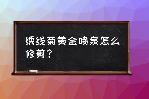 黄金喷泉哪个品种最好 绣线菊黄金喷泉怎么修剪？