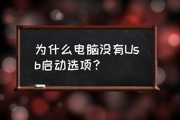 怎么进入bios设置界面设置usb启动 为什么电脑没有Usb启动选项？