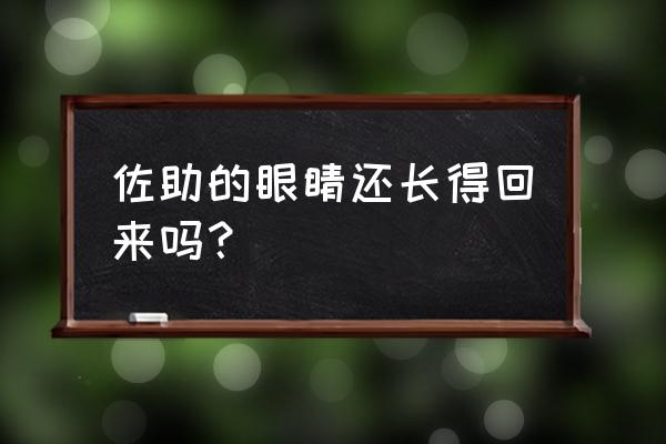 佐助开启轮回眼完整集 佐助的眼睛还长得回来吗？