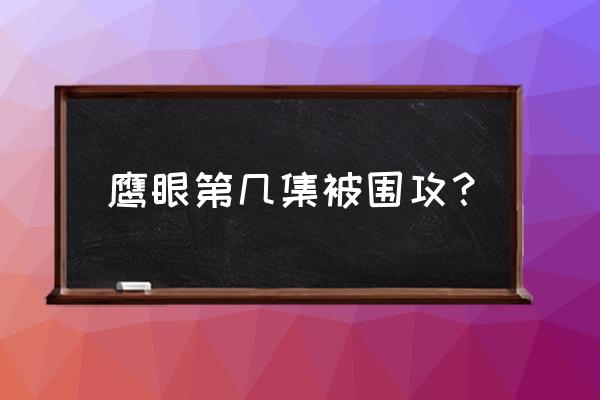 航海王之我是鹰眼 鹰眼第几集被围攻？