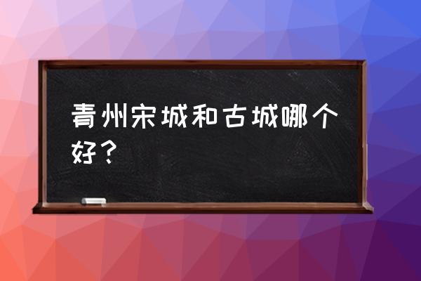 青州一日游最好的地方青州古城 青州宋城和古城哪个好？