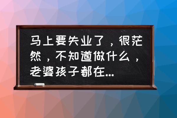 失业了怎么办最有效的方法 马上要失业了，很茫然，不知道做什么，老婆孩子都在身边，该怎么办啊？