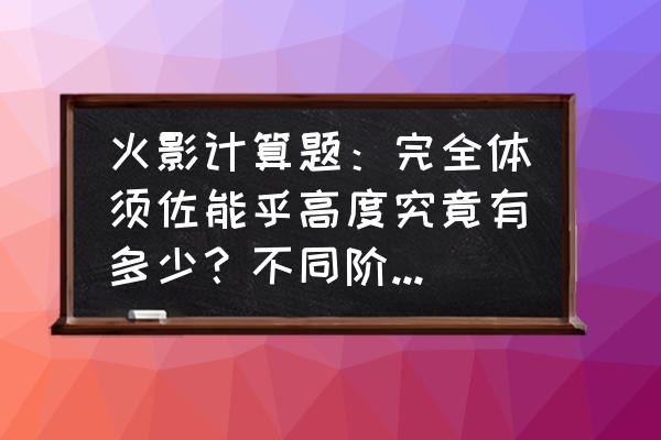 宇智波带土和斑身高 火影计算题：完全体须佐能乎高度究竟有多少？不同阶段的呢？