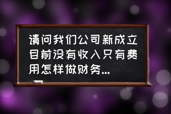 费用预算管理的思路和方法 请问我们公司新成立目前没有收入只有费用怎样做财务预算呢？