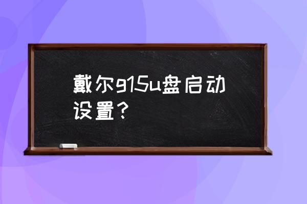 戴尔电脑按f几进入u盘启动 戴尔g15u盘启动设置？