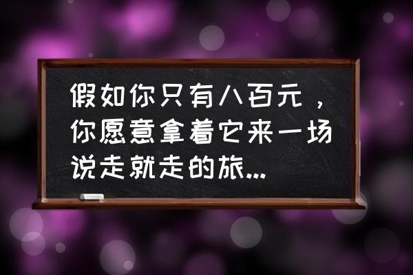 大理驴友们的真实生活 假如你只有八百元，你愿意拿着它来一场说走就走的旅行嘛？为什么？