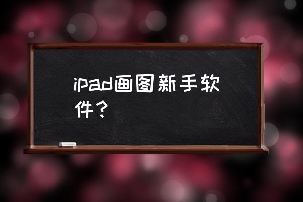 ipad入门使用手册 ipad画图新手软件？