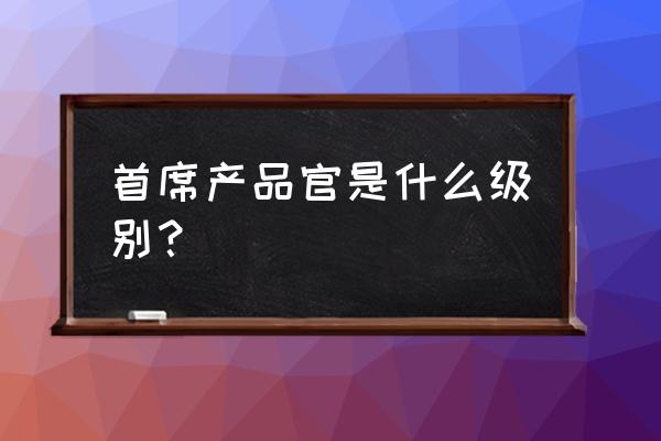 cpo岗位大吗 首席产品官是什么级别？