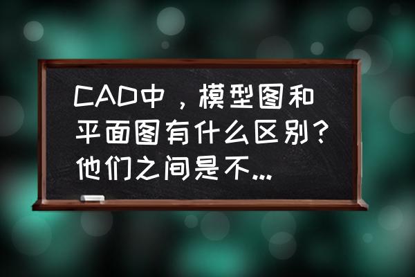 cad制作全套教程 CAD中，模型图和平面图有什么区别？他们之间是不是可以设置？