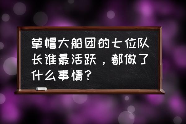 巴托洛米奥认出路飞是第几集 草帽大船团的七位队长谁最活跃，都做了什么事情？