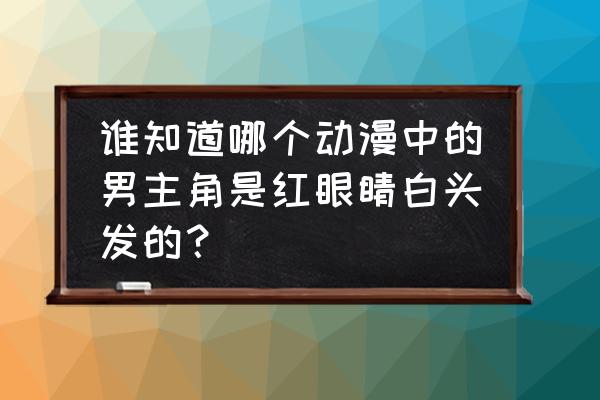 动漫界十大银发男神 谁知道哪个动漫中的男主角是红眼睛白头发的？